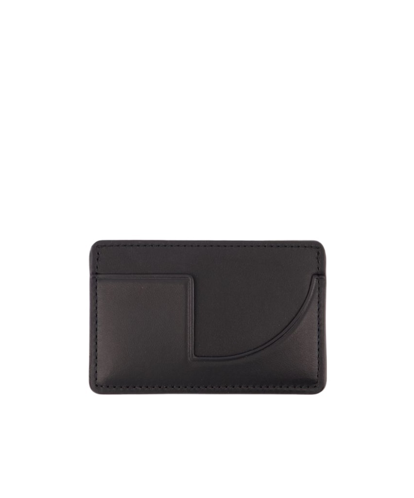 Patou Jp Leather Cardholder In Black