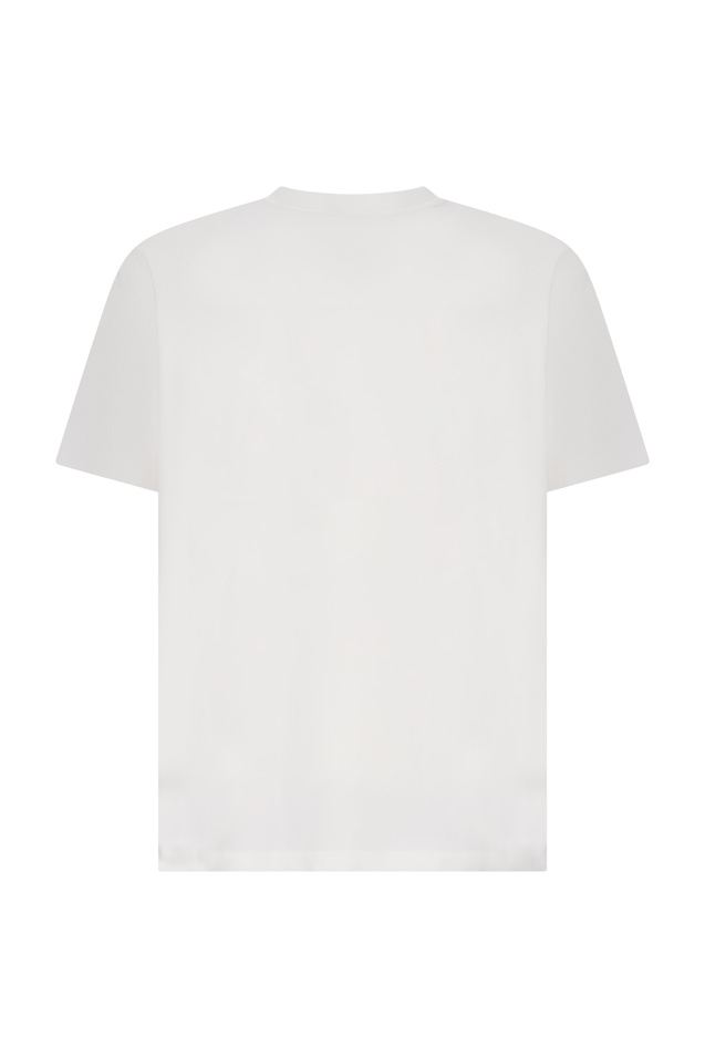 Givenchy Men White Crew Neck T-shirt With Logo On Front And Back In Cotton Man In White