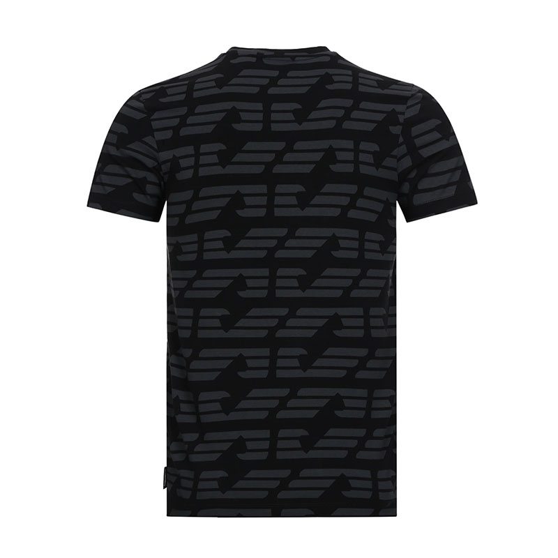 Emporio Armani Logo Printed T-shirt In Black
