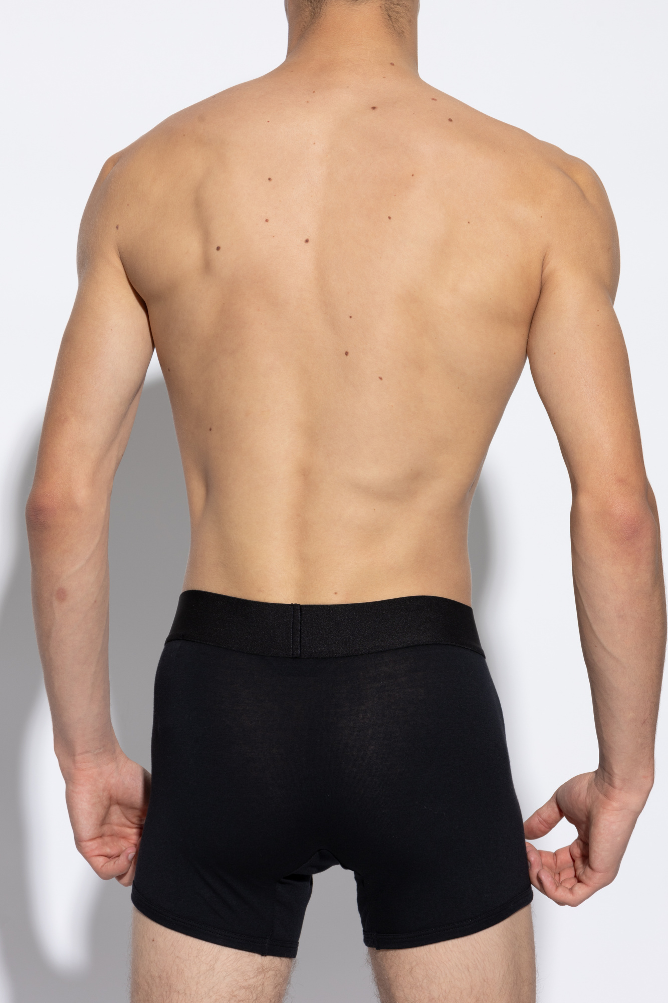 Palm Angels Men's Set Of Two Cotton Boxers | Size Small | Pmuh001c99fab0020110 Color Whiteblack In Black