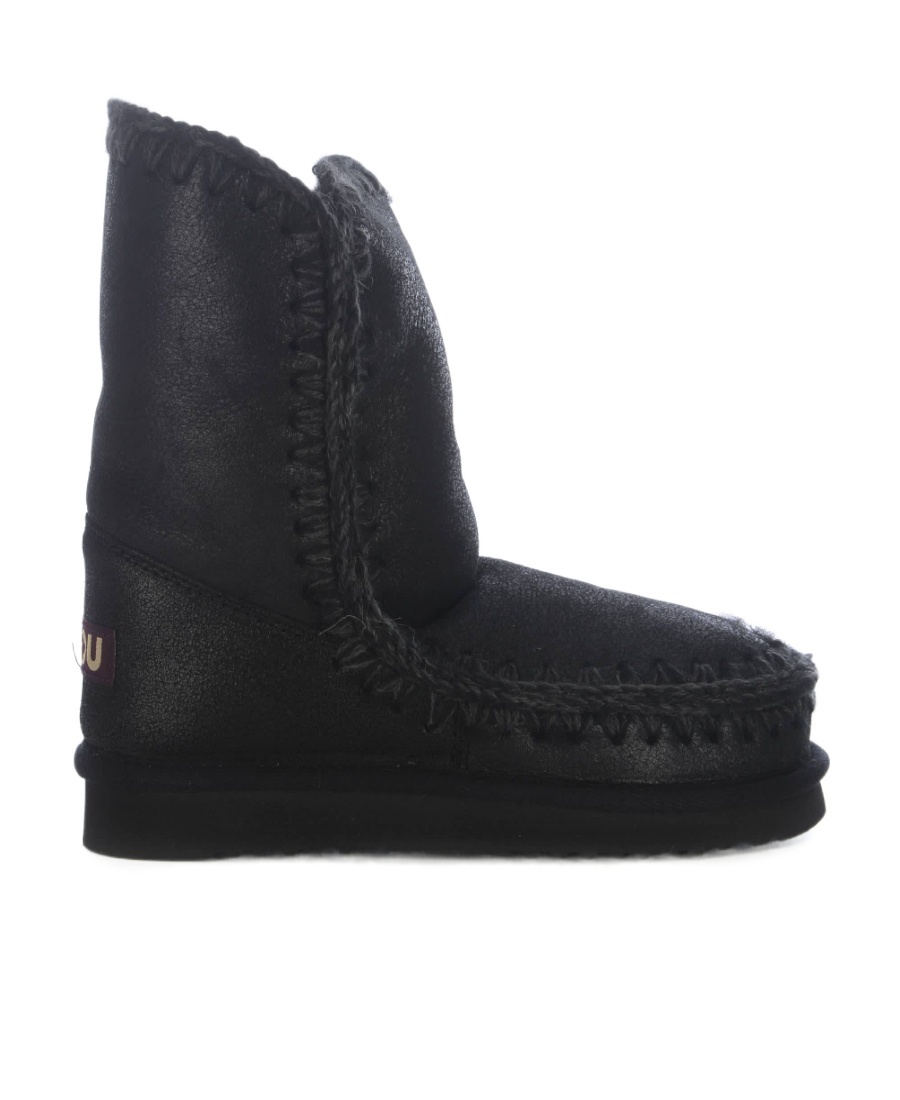 Mou Logo Boots In Black