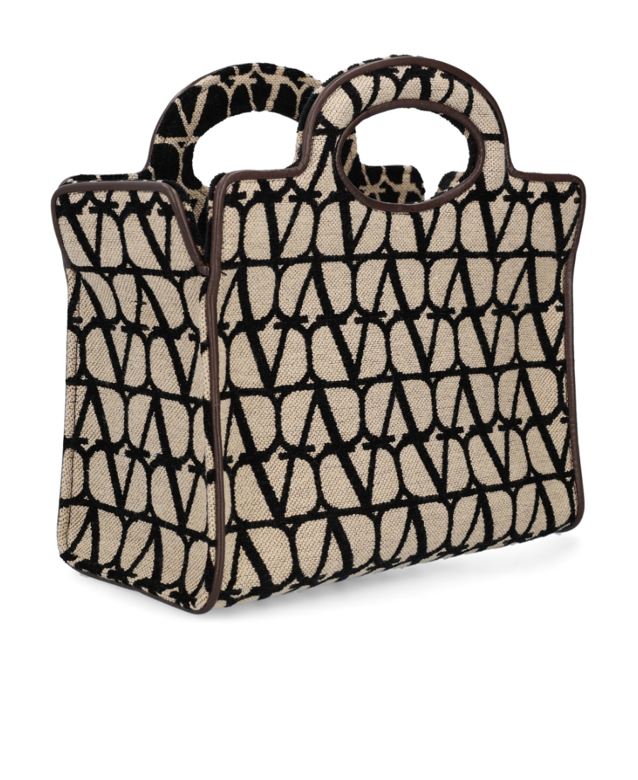 Valentino Le Troisième Toile Iconographe Leather Tote Bag In Black