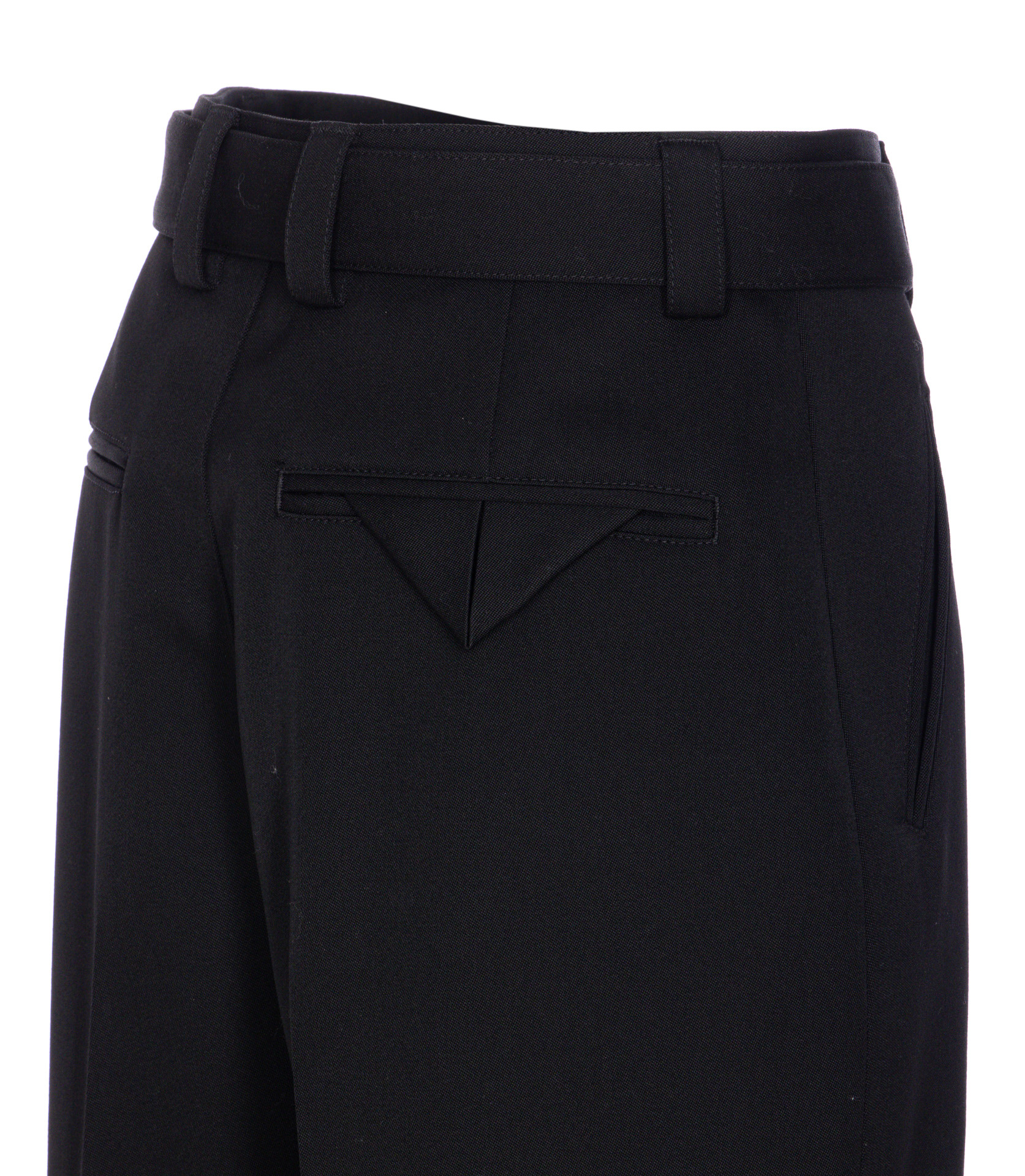 Bottega Veneta Belt Loops Slacks In Black