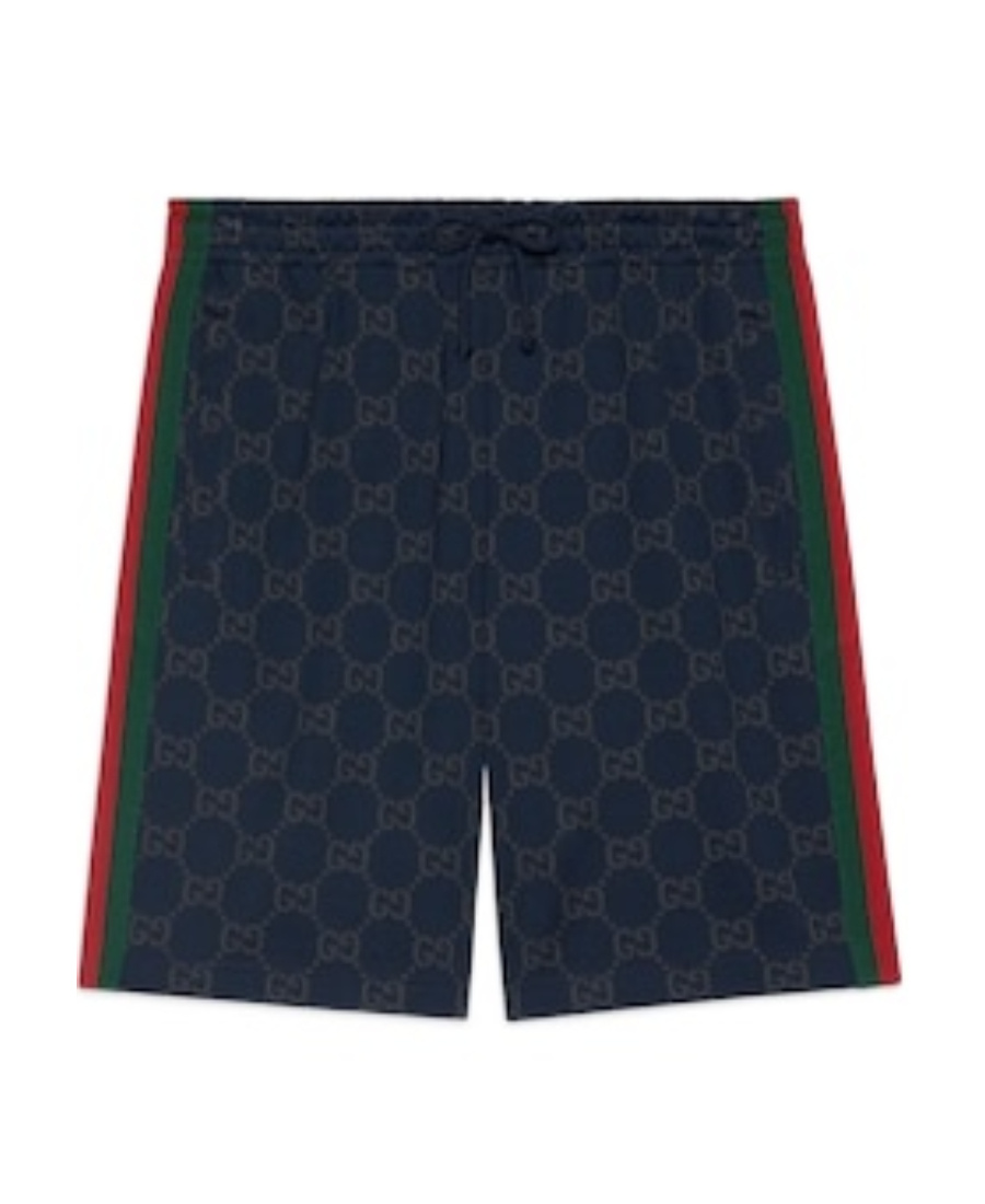 Gucci Joggingshorts Aus Gg Baumwolljersey In Blue