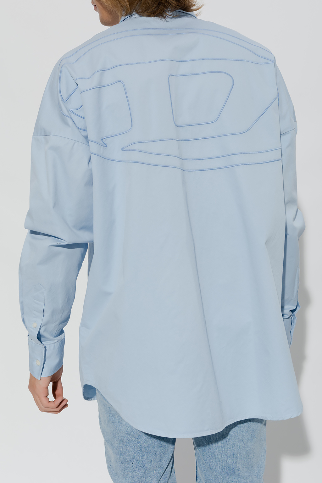 Diesel Logo-embroidered Shirt In White