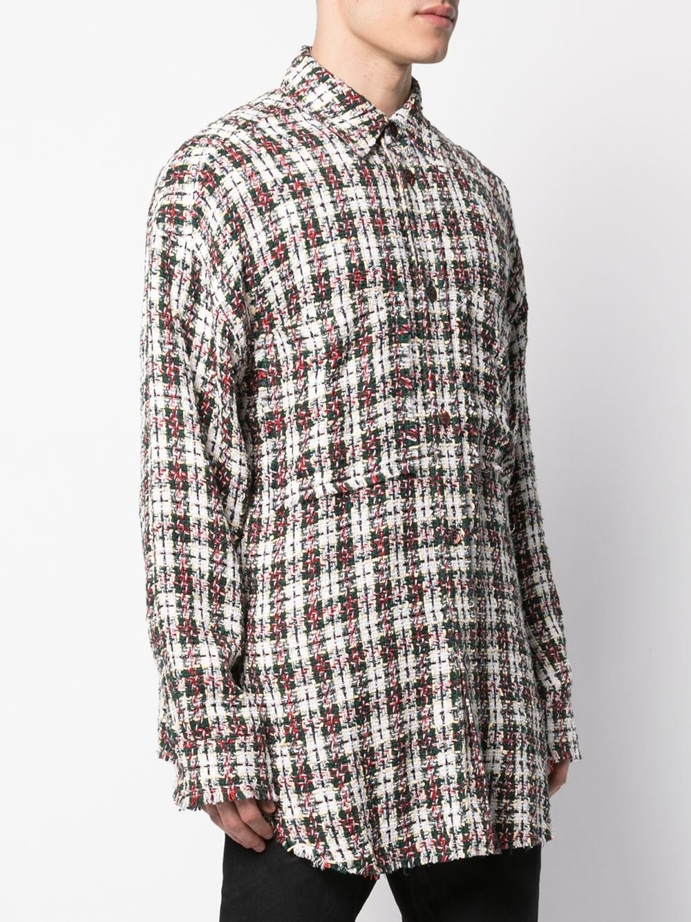 FAITH CONNEXION BUCKLE PLAID CASUAL JACKET 