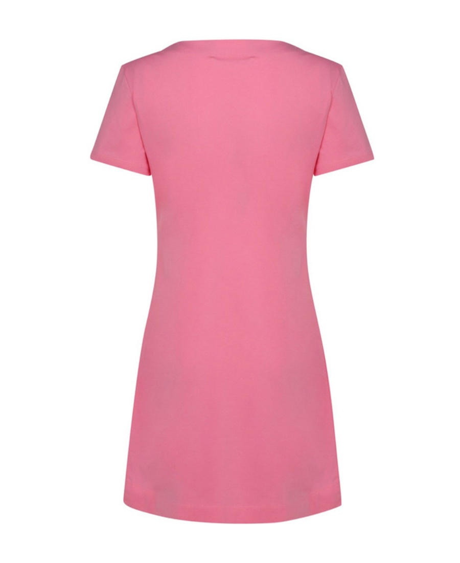 Moschino Heart Print T-shirt Dress In Pink