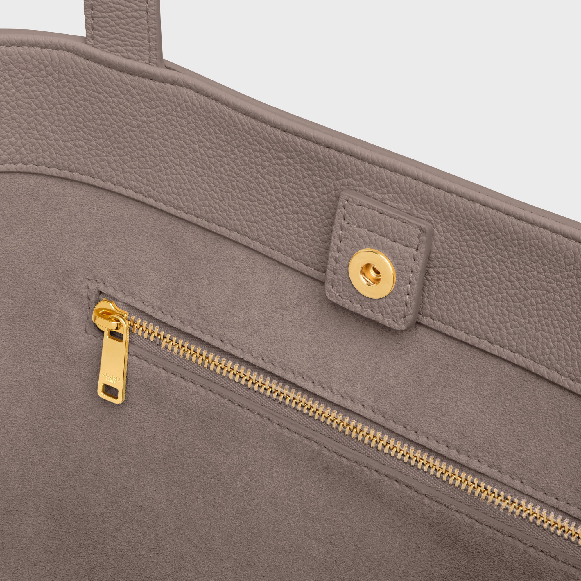 Celine Cabas Anais Medium Leather Tote In Nude