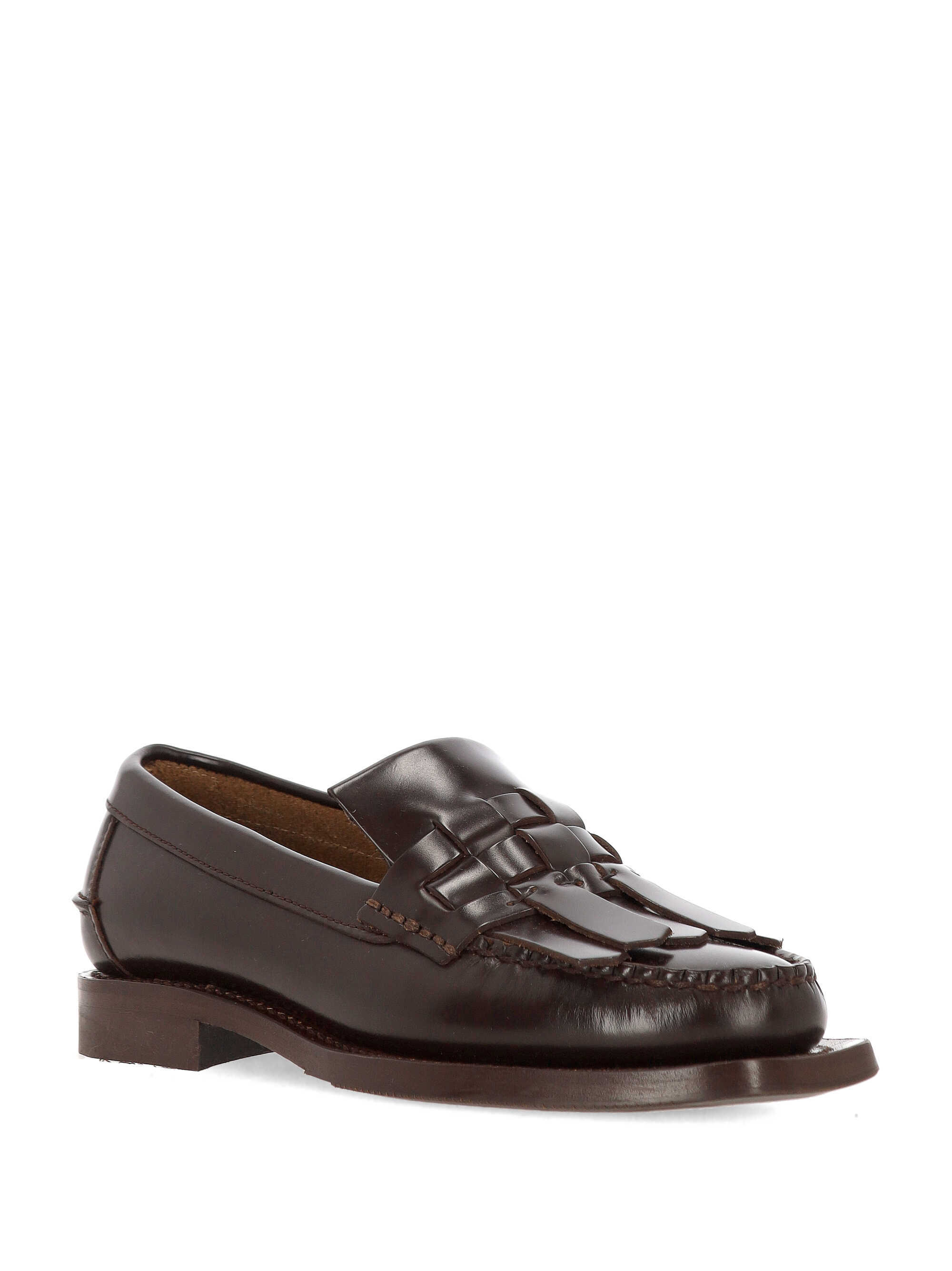Hereu Square-toe Loafers In Brown
