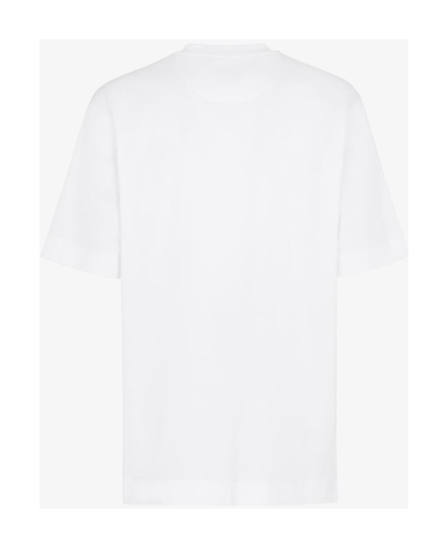 Fendi Monogram-print Crew-neck Oversized T-shirt In White