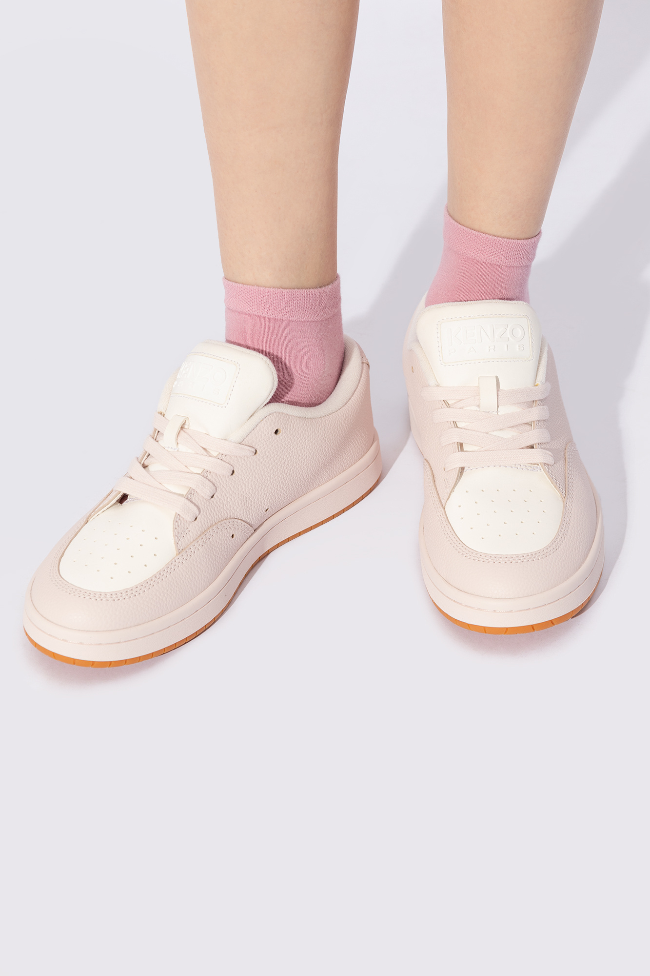 Kenzo Low Upper Board Shoes Decorated With Logo In White
