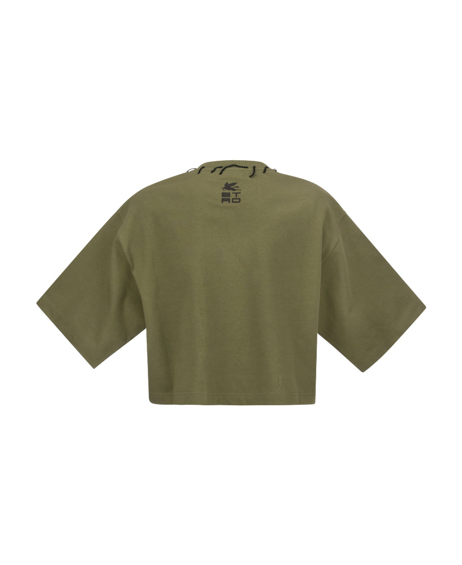 Etro Pegaso-patch T-shirt In Green