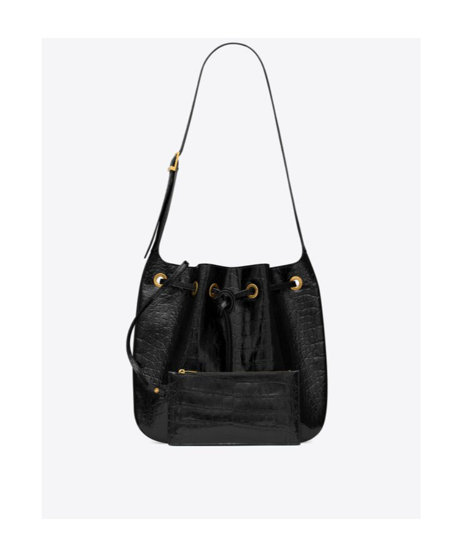 Saint Laurent Paris Vii Medium Shoulder Bag In Black