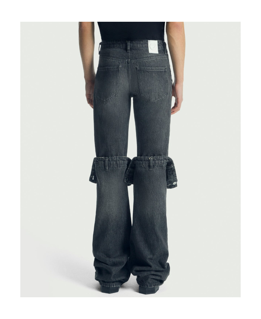Coperni Knee-opening Jeans In Black