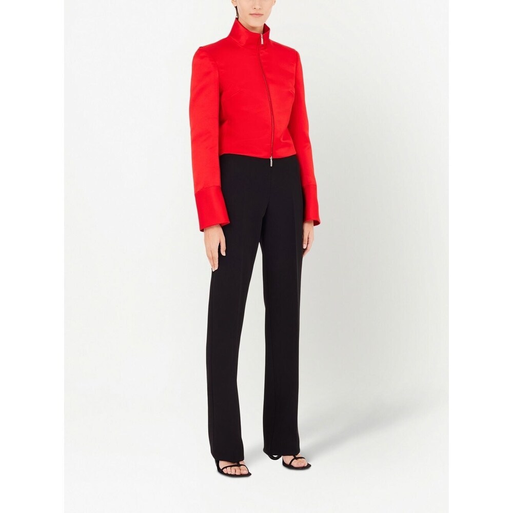 Ferragamo Straight With Pleat Pants In Black