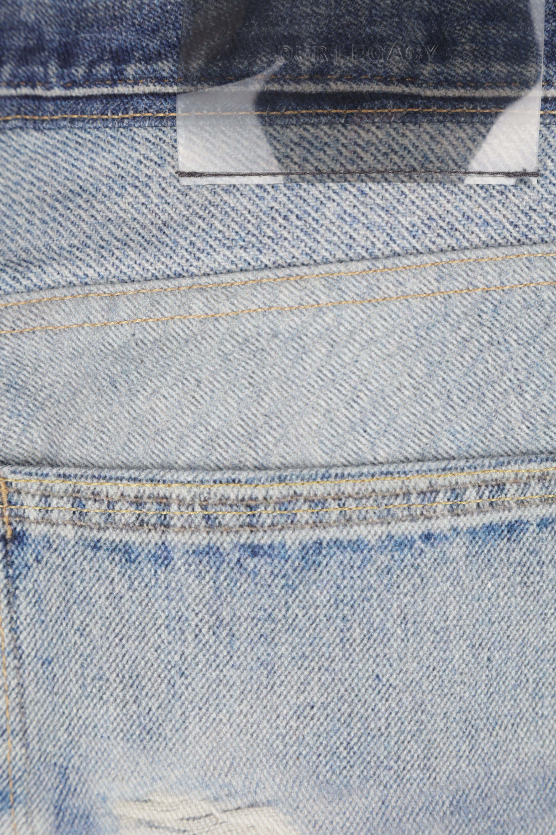 Our Legacy Third Cut Distressed-print Jeans In Gray