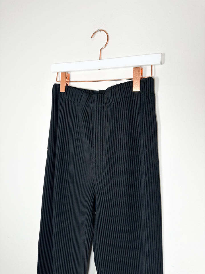 Shop Issey Miyake Mc March Pleated Trousers In Black