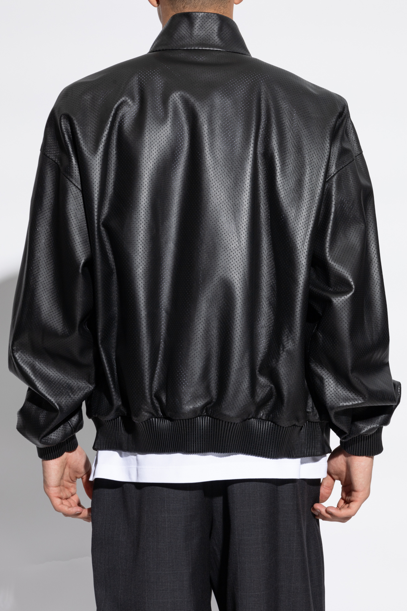 Bally Black Adrien Brody Edition Lightweight Leather Jacket