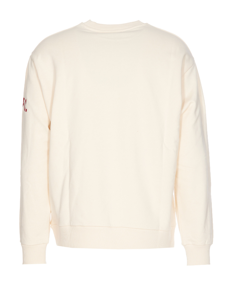 Apc Adam Logo-print Cotton Sweatshirt In White