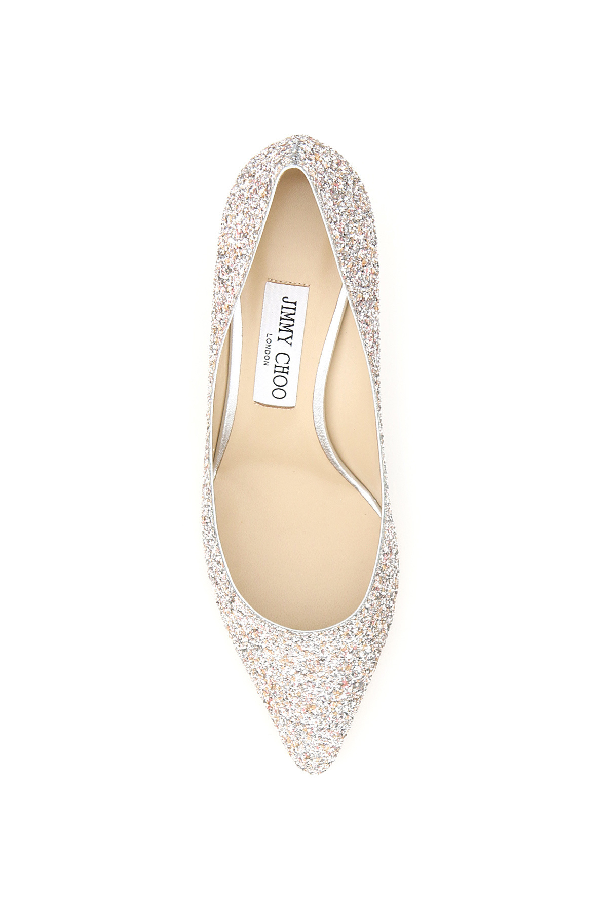 Jimmy Choo Romy 60 Glitter Pumps In Nude