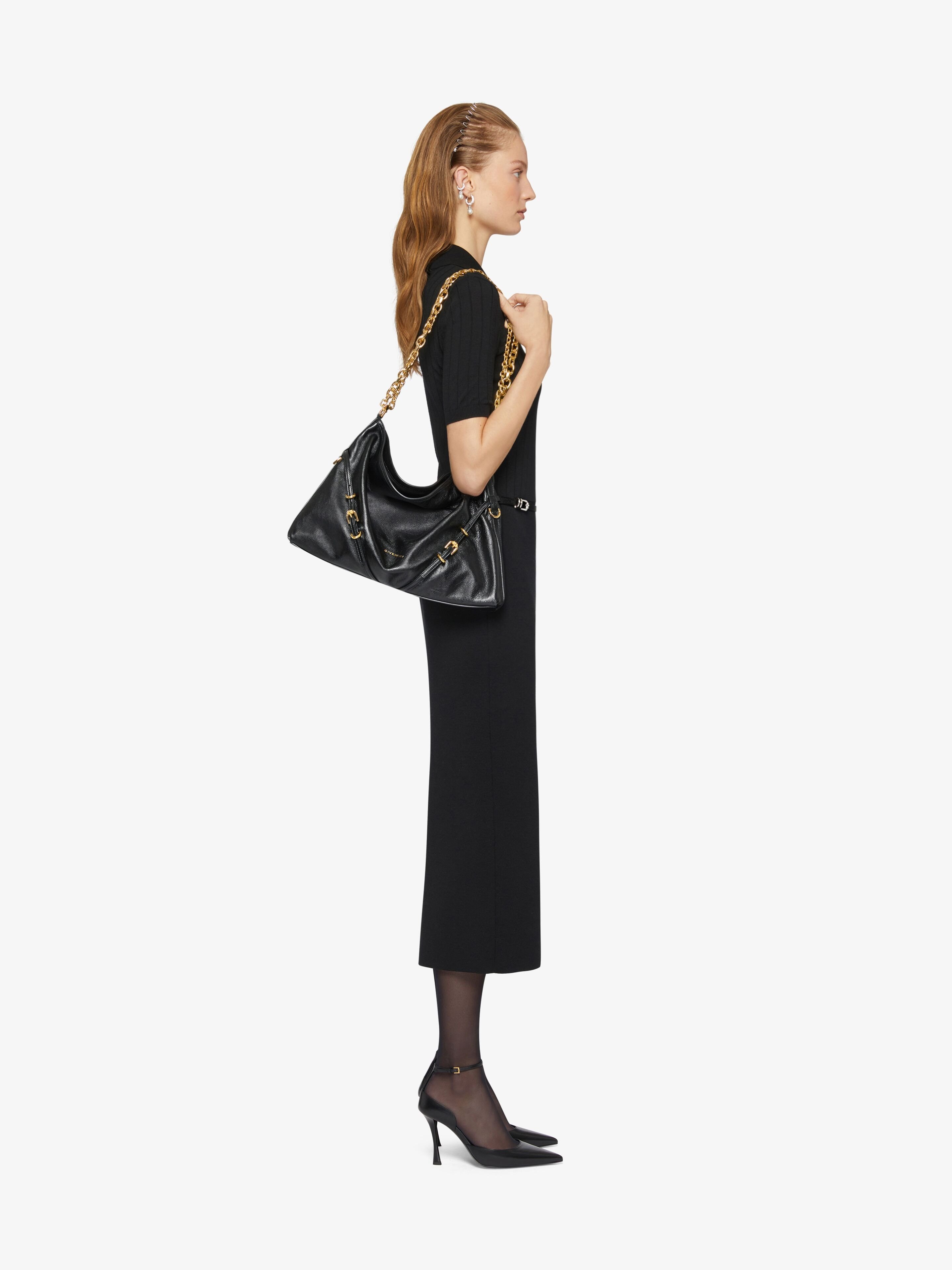 Givenchy Medium Voyou Chain Bag In Leather In Black