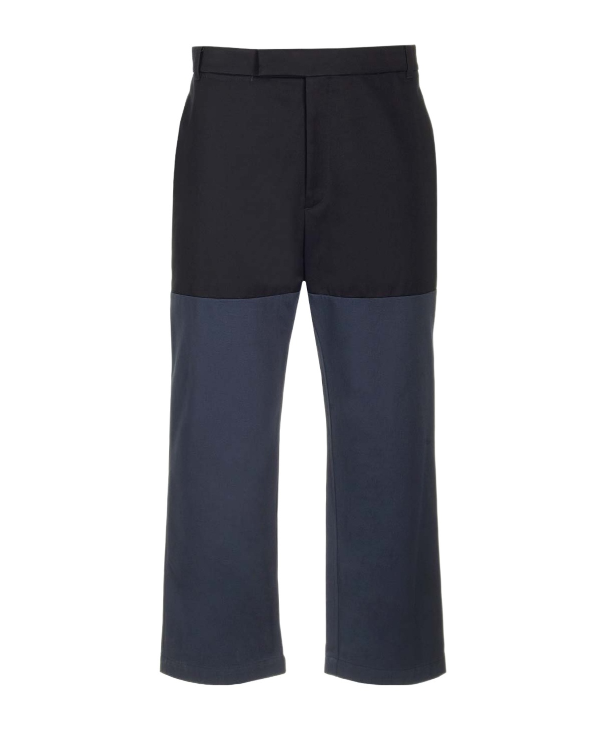 Thom Browne Unconstructed Combo Straight-leg Trousers In Black
