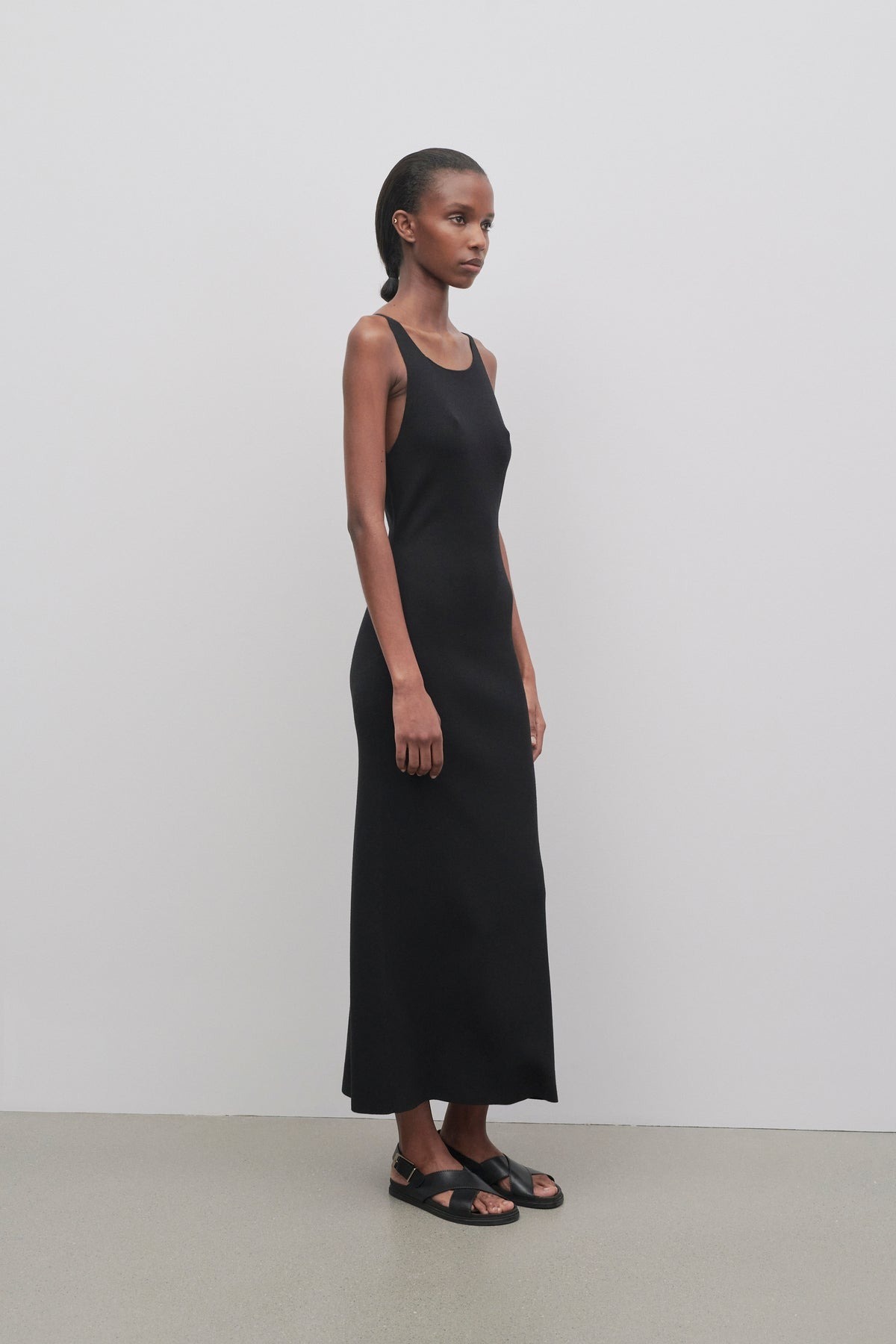 The Row Wool Vest Dress In Black