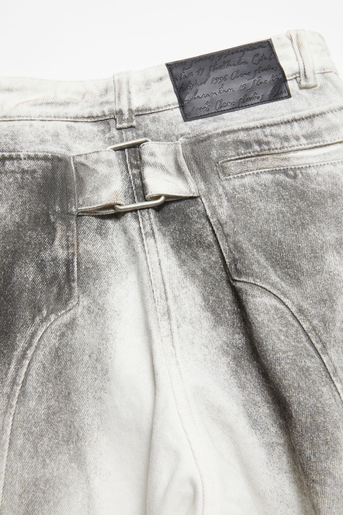 Acne Studios Loose-fit Jeans In White/black