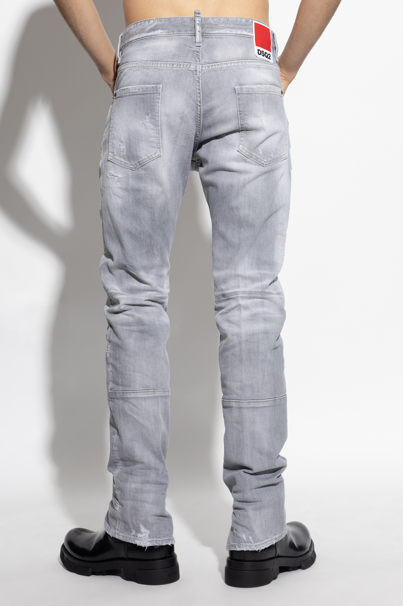 Dsquared2 Belt-loop Jeans In Gray