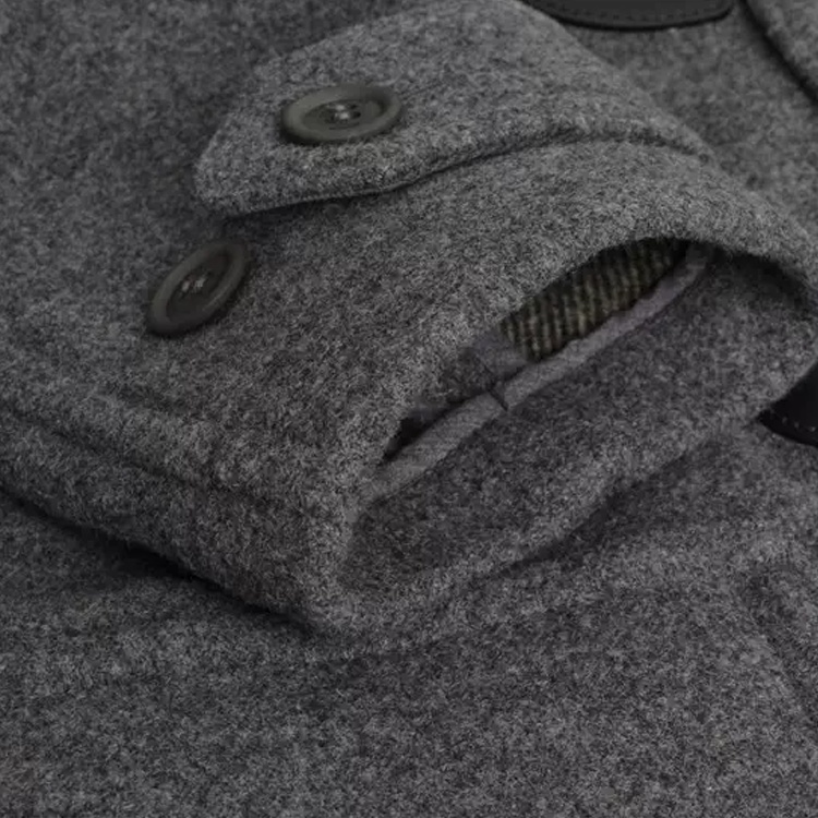 Burberry Long-sleeved Lapel Coat In Gray