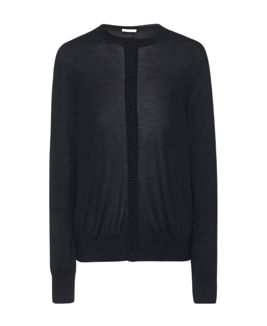The Row Islington Long-sleeved Cardigan In Black