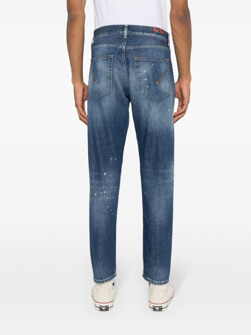 Dondup Distressed Five-pocket Jeans Belt Loops In Blue