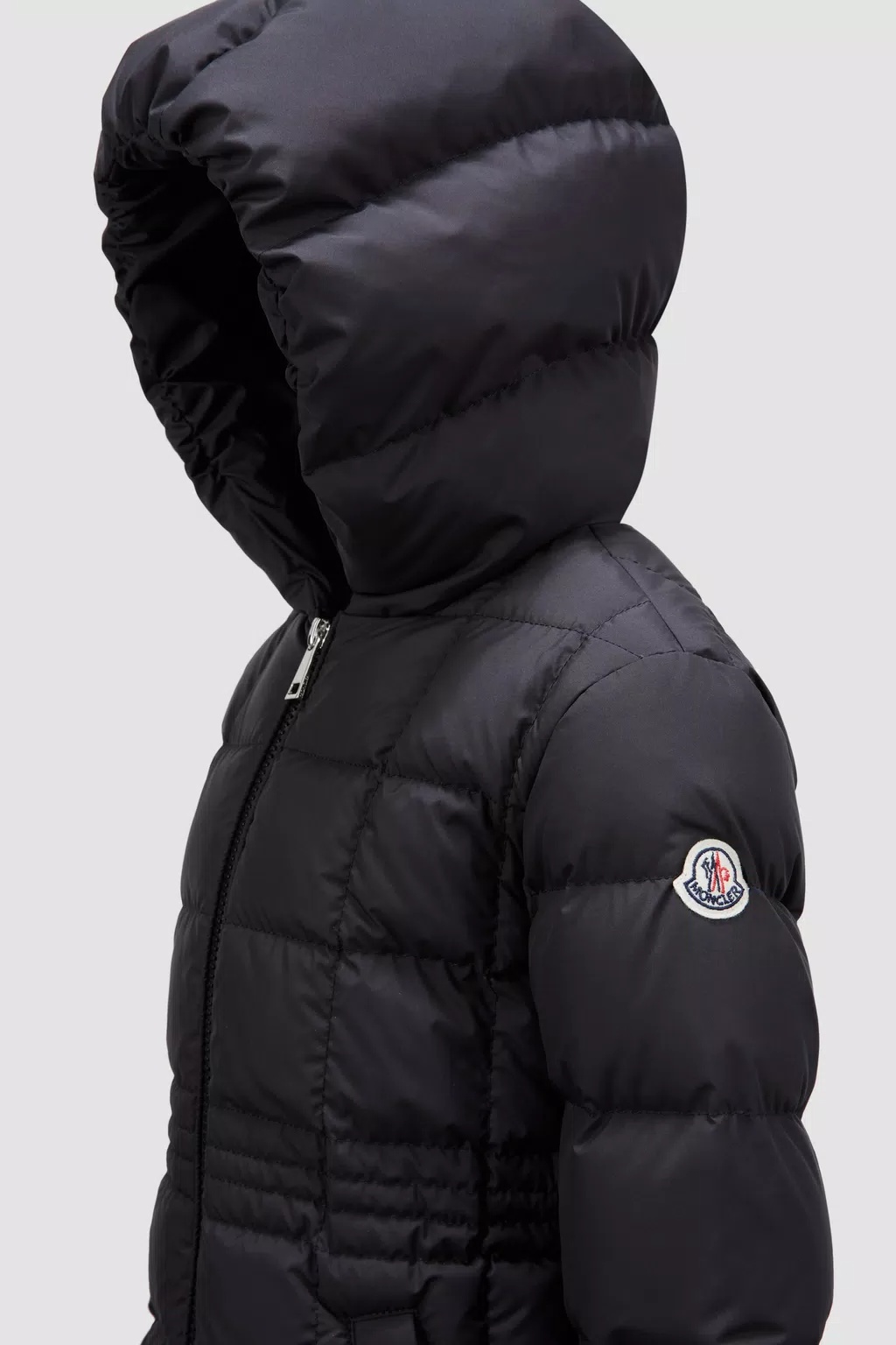 Moncler Enfant Arina Hooded Down Jacket In Black