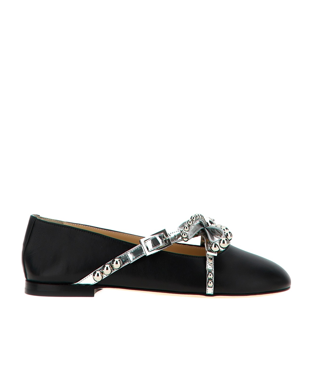 MACH&MACH STUD-EMBELLISHED BALLET FLATS