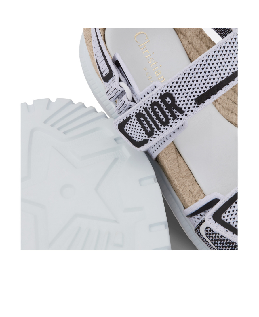 Dior Act Mesh And Rubber Sandals In White