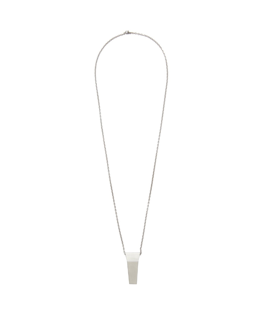 Rick Owens Logo-engraved Chain Necklace In White