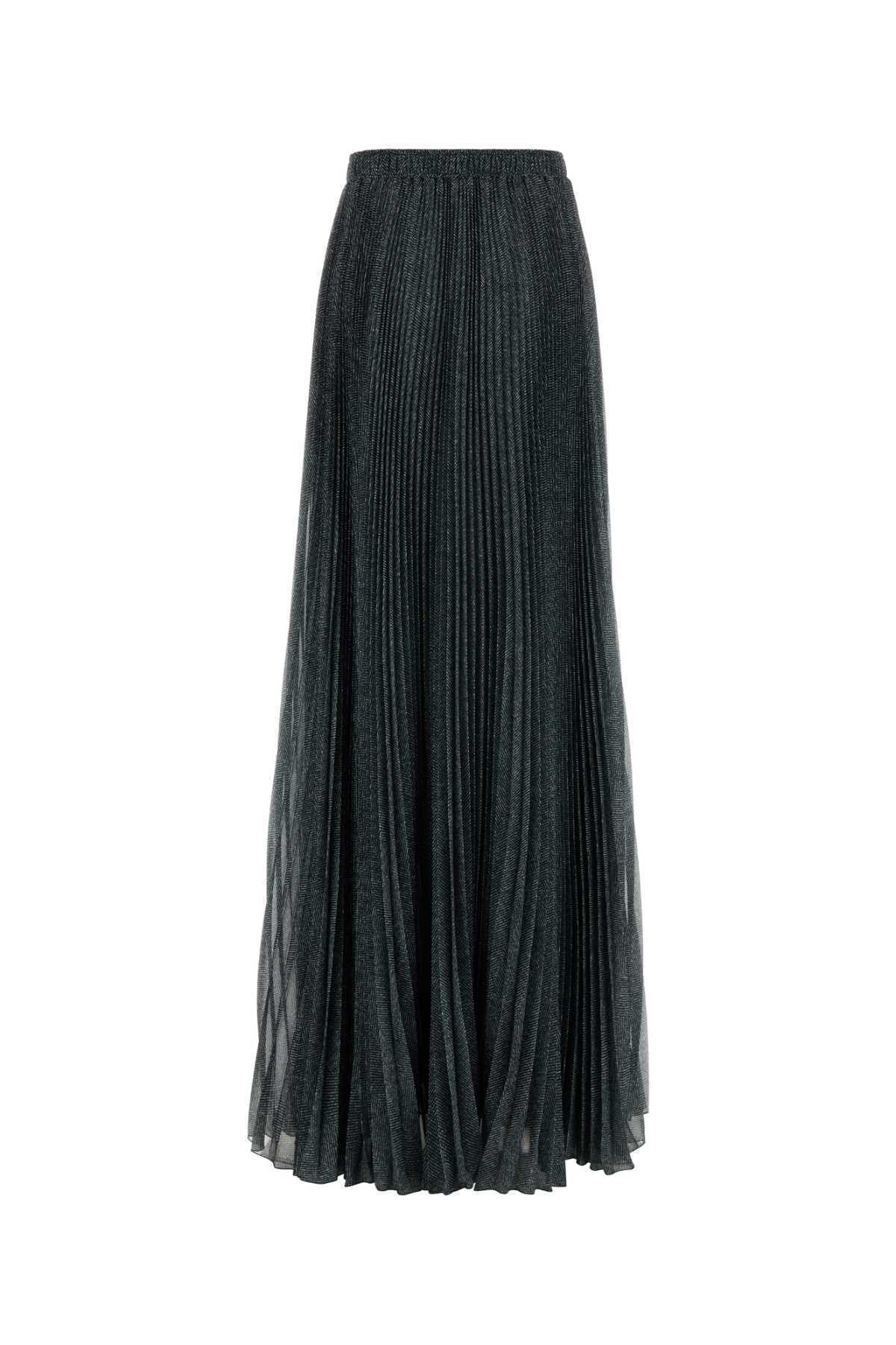 Ermanno Scervino Printed Polyester Skirt In Black