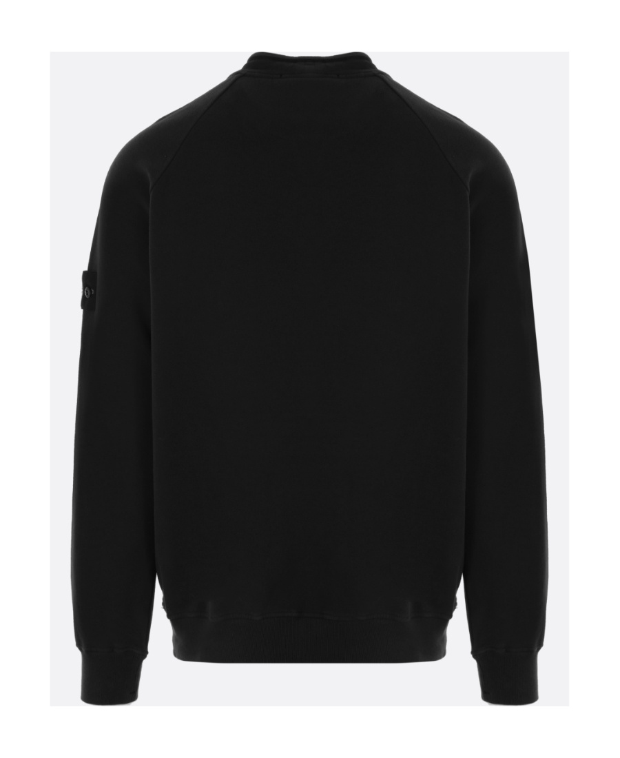 Stone Island Ribbed Crewneck Sweater With Long Sleeves In Black