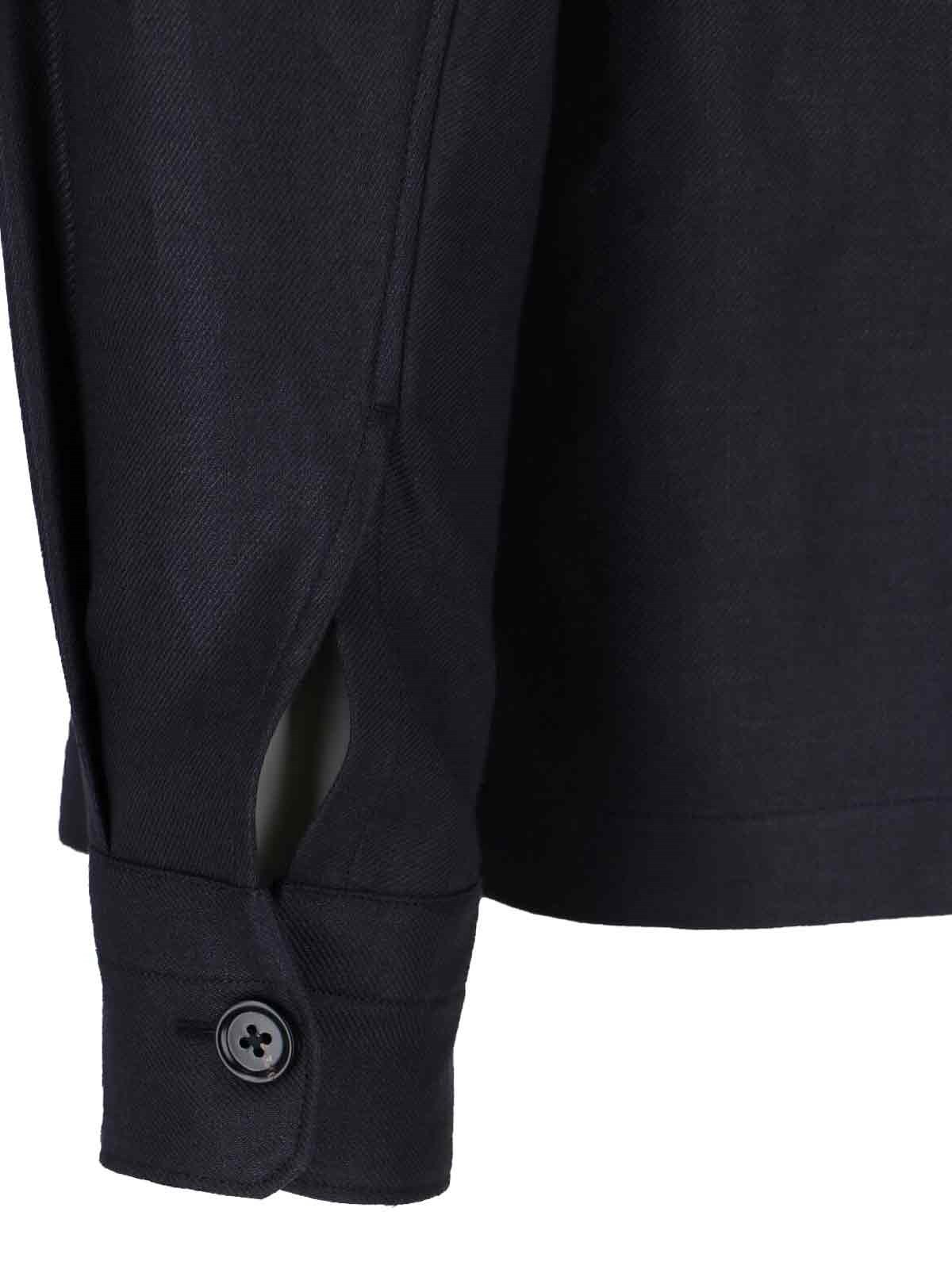 Shop Zegna Linen Shirt In Black