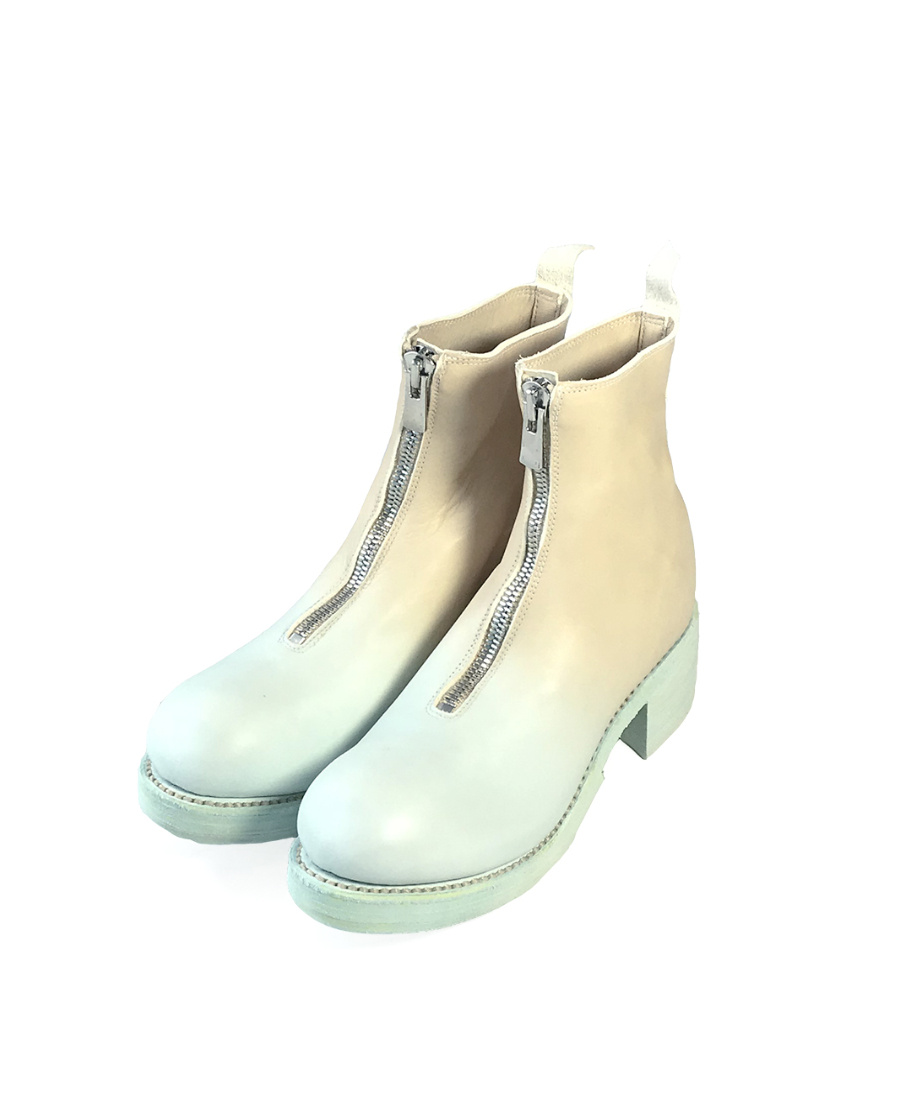 Guidi Gradient Two-color Zipper And Ankle Boots In Nude