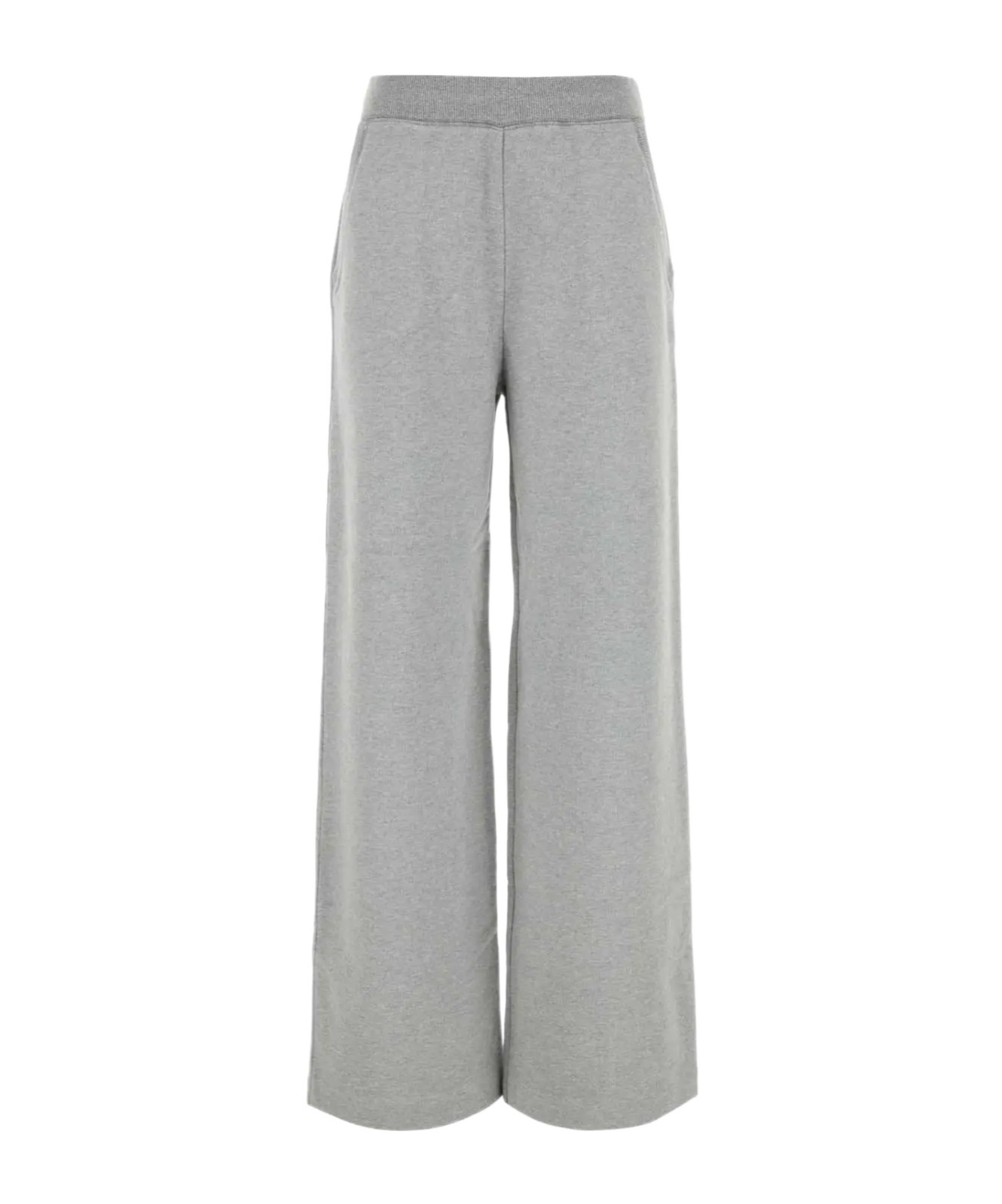 Miu Miu Cotton Fleece Bermudas In Gray