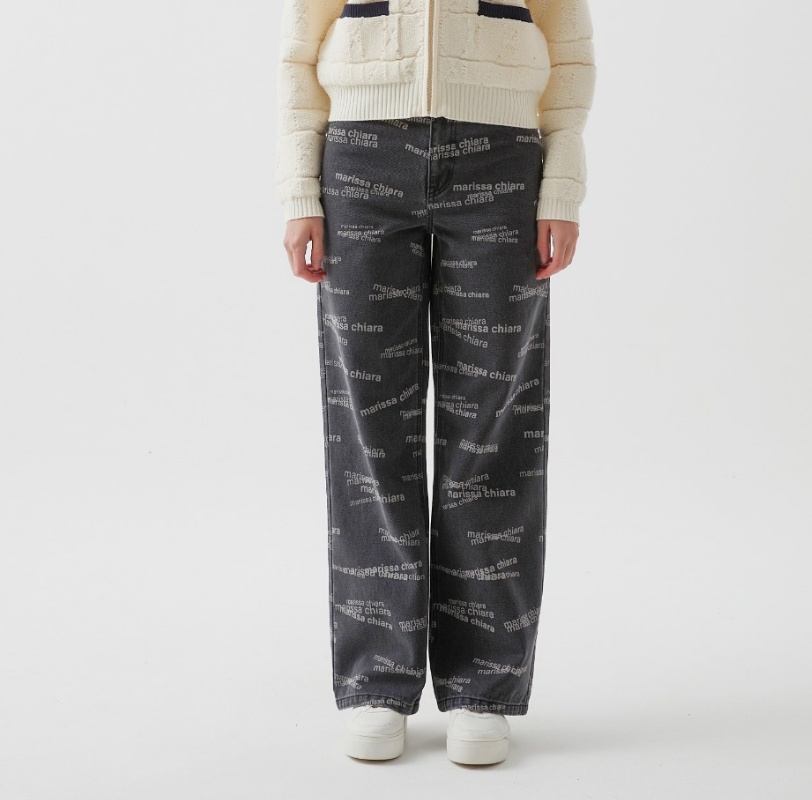 Marissa Chiara Belt Loop Jeans In Black