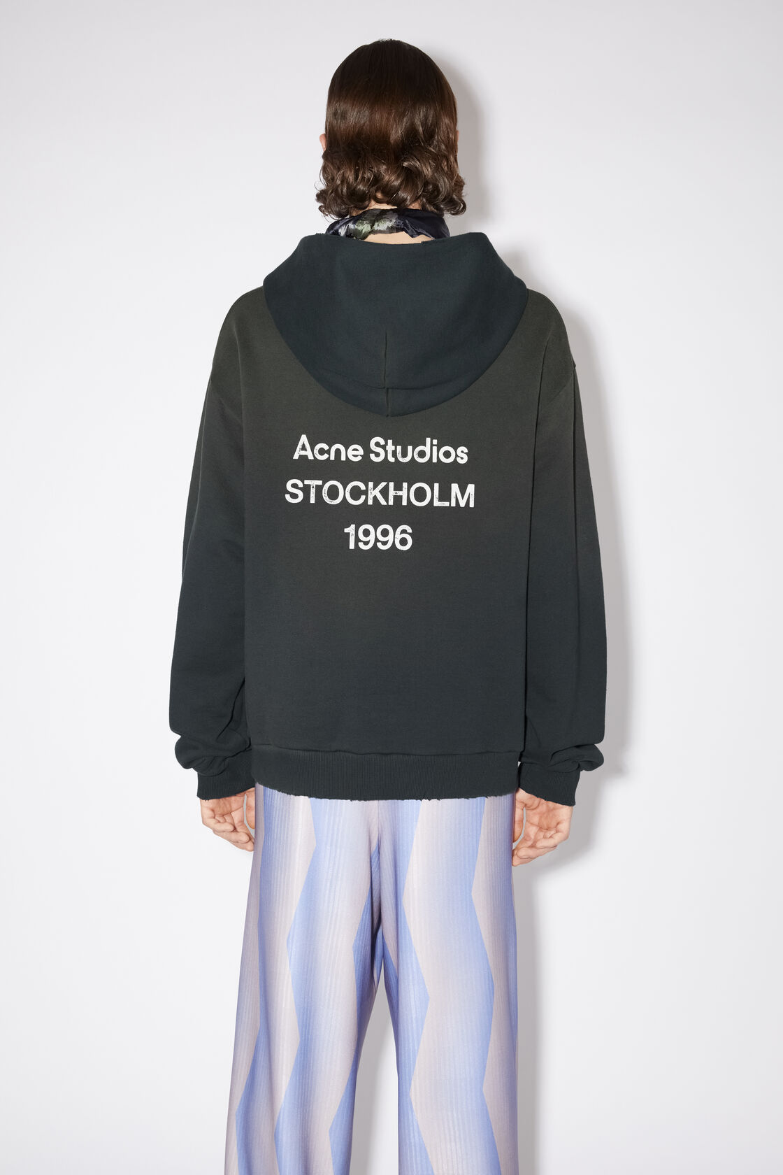 Acne Studios Logo-print Drop-shoulder Hoodie In Black