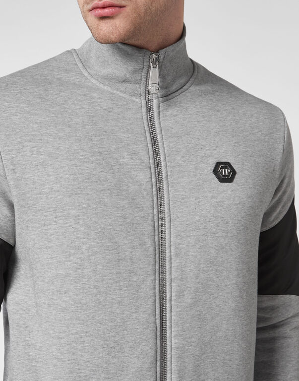 Philipp Plein Zippered Casual Jacket In Gray