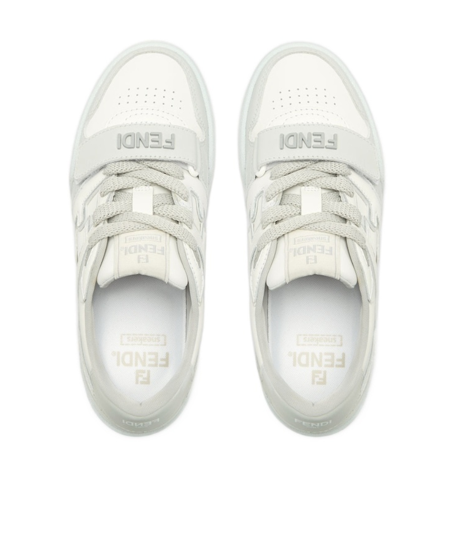 Fendi Match Platform Logo Sneakers In White
