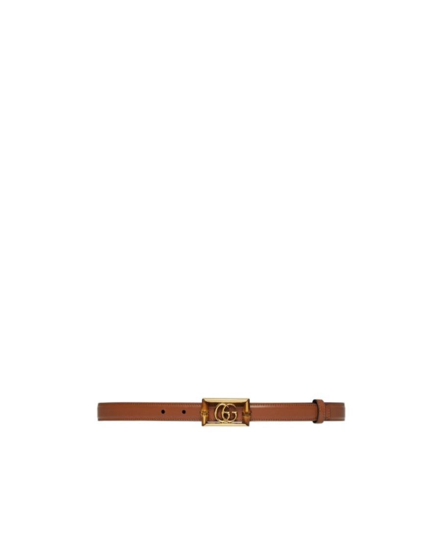 Gucci Double G Buckle Belt In Brown