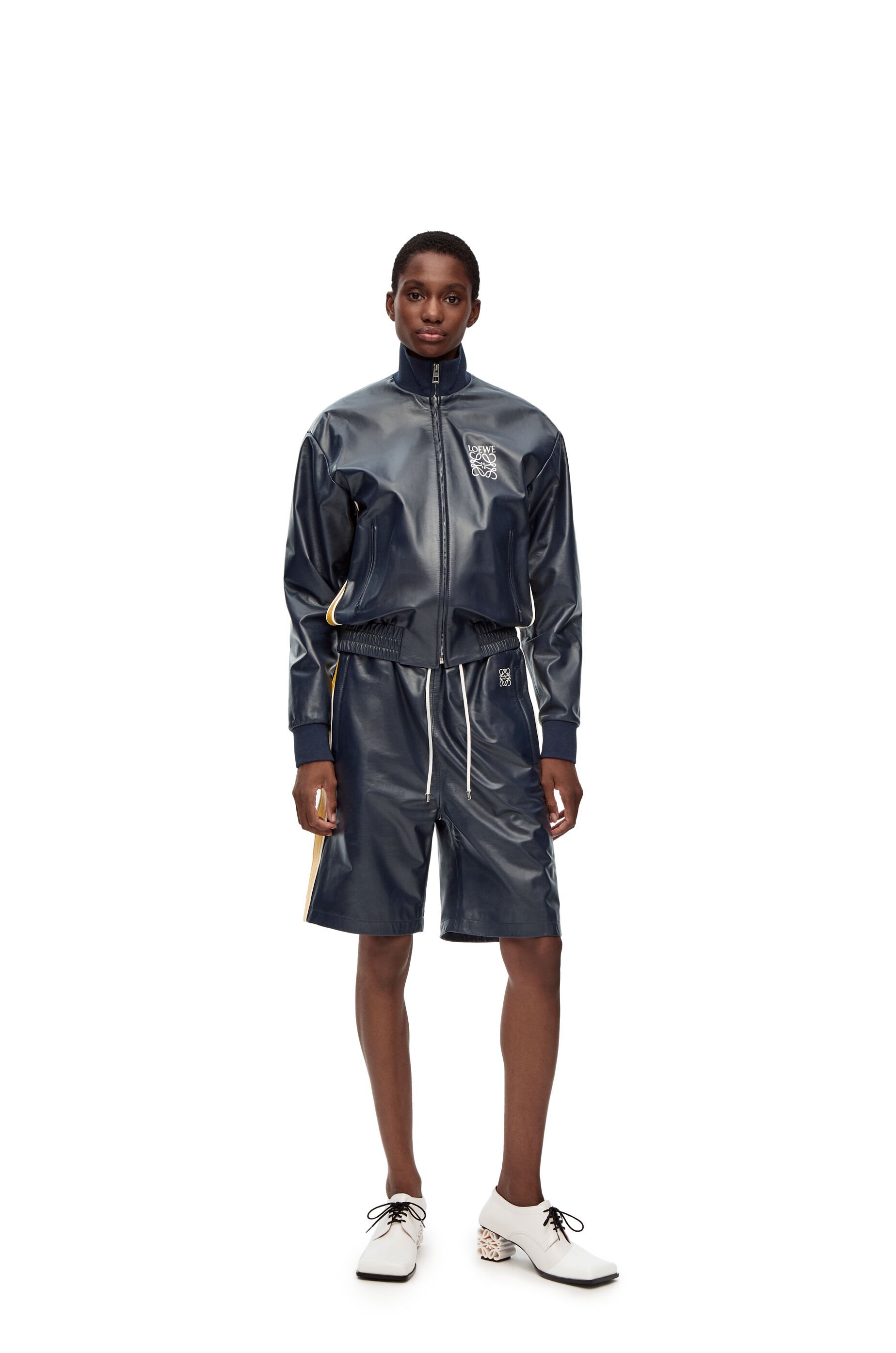 Loewe Zip-up Long-sleeved Jacket In Black
