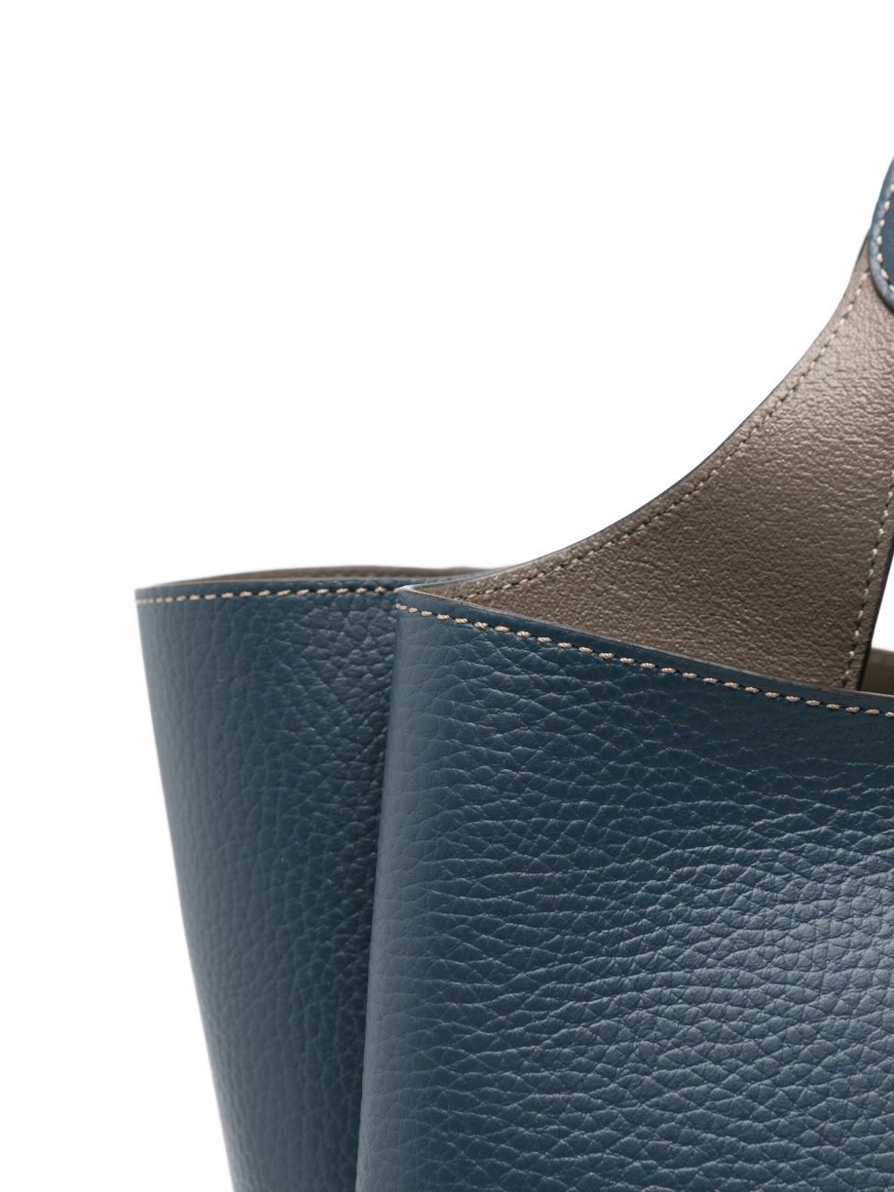 Tod's Mini Leather Shopping Bag In Blue