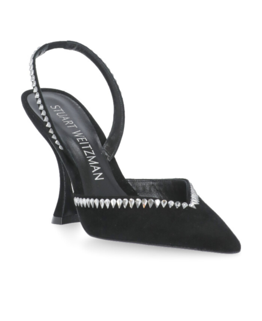 Stuart Weitzman Gemcut Xcurve Pointed-toe Pumps In Black