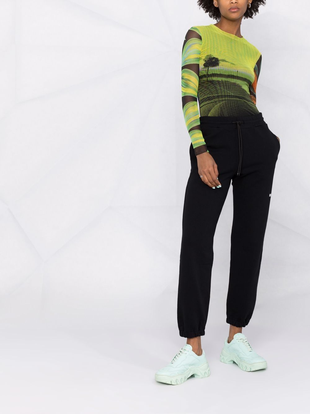 Msgm Logo-print Cotton Joggers In Black